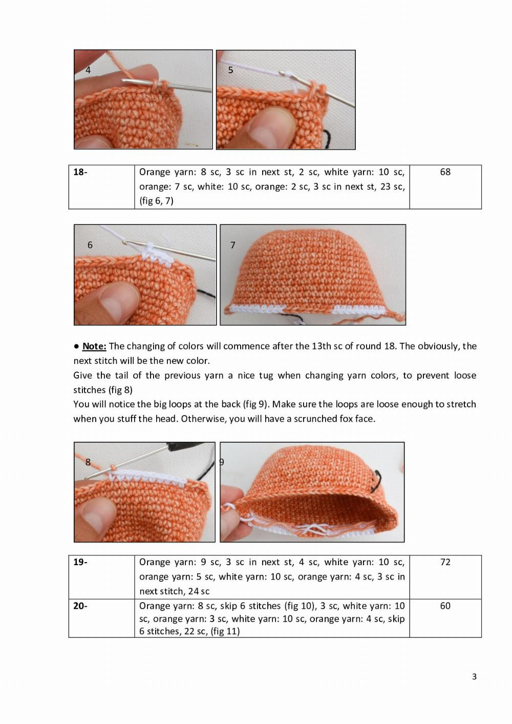 Fox couple crochet pattern