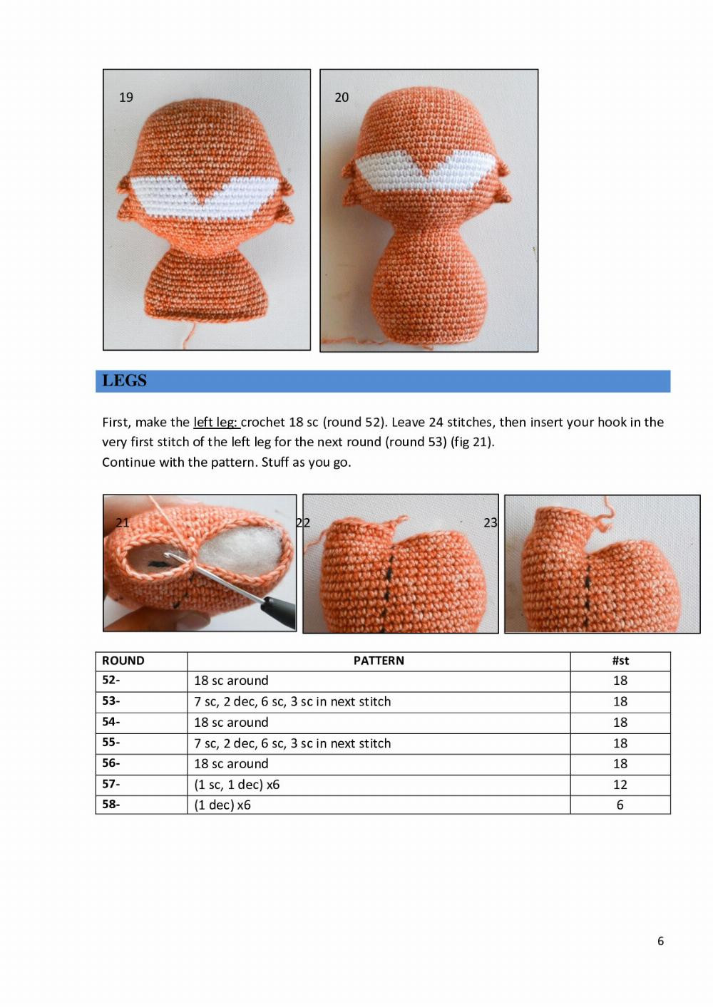 Fox couple crochet pattern