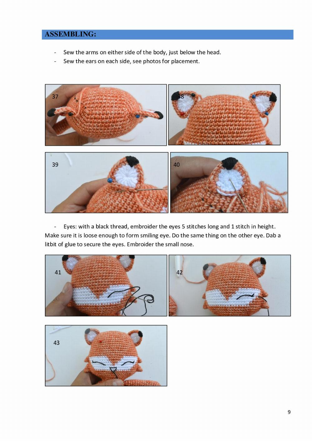 Fox couple crochet pattern