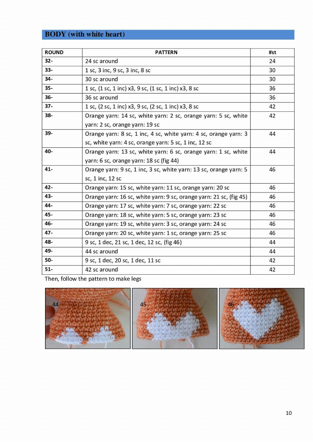 Fox couple crochet pattern