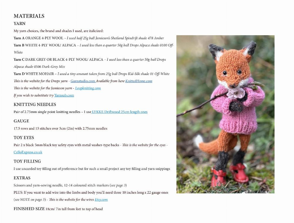 Fox doll For the shoes