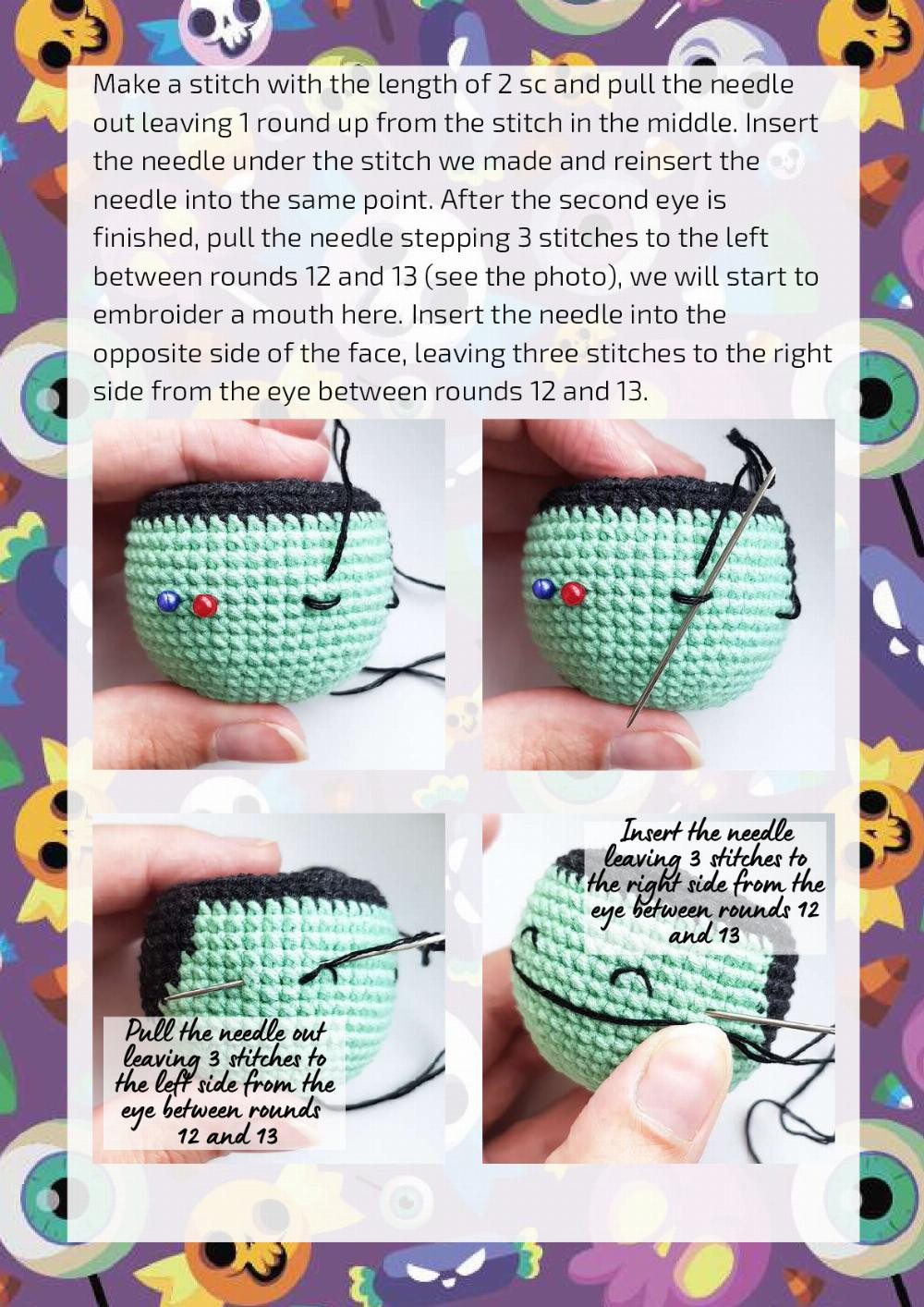 FRANKENSTEIN’S MONSTER crochet toy pattern