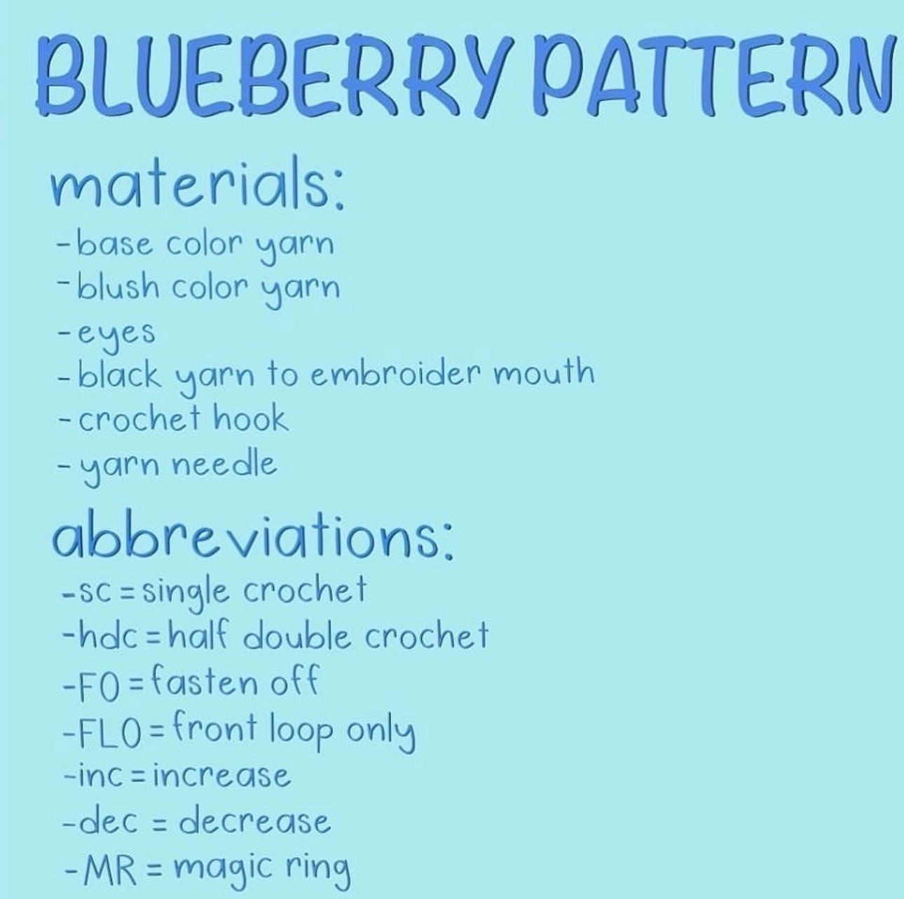 free blueberry pattern