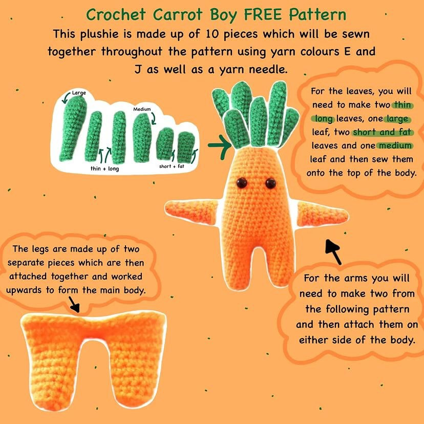 free crochet carrot boy pattern