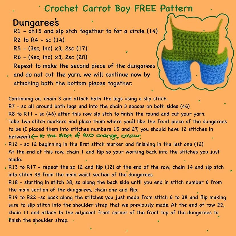 free crochet carrot boy pattern