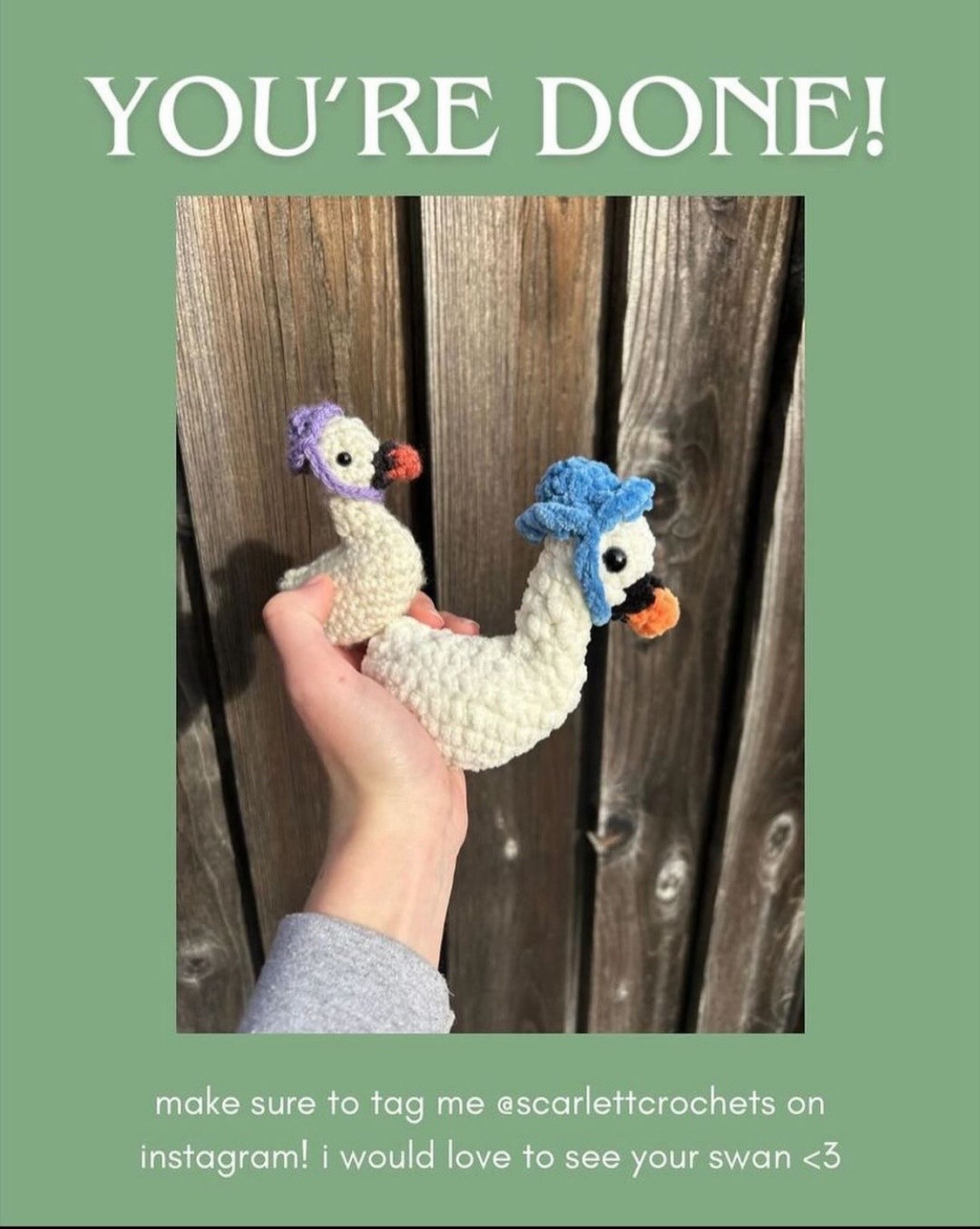 free crochet swan pattern