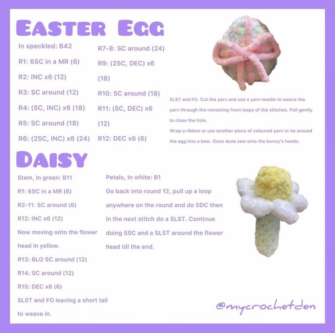 free pattern bloom the easter bunny