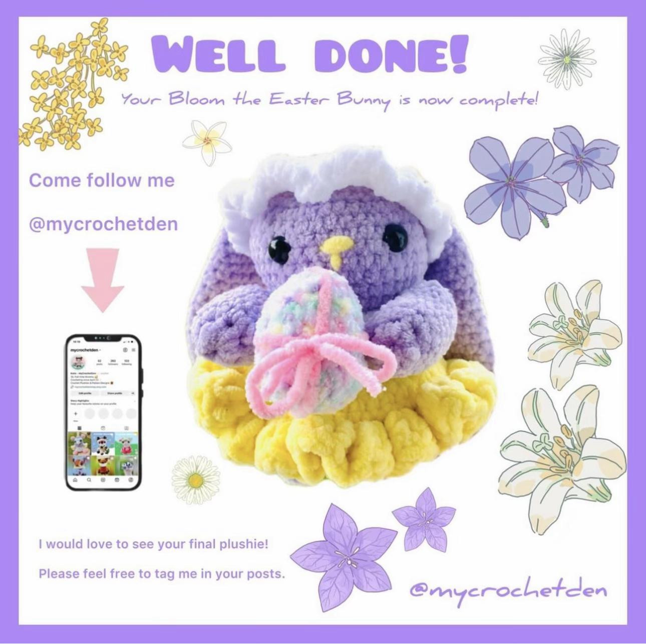 free pattern bloom the easter bunny