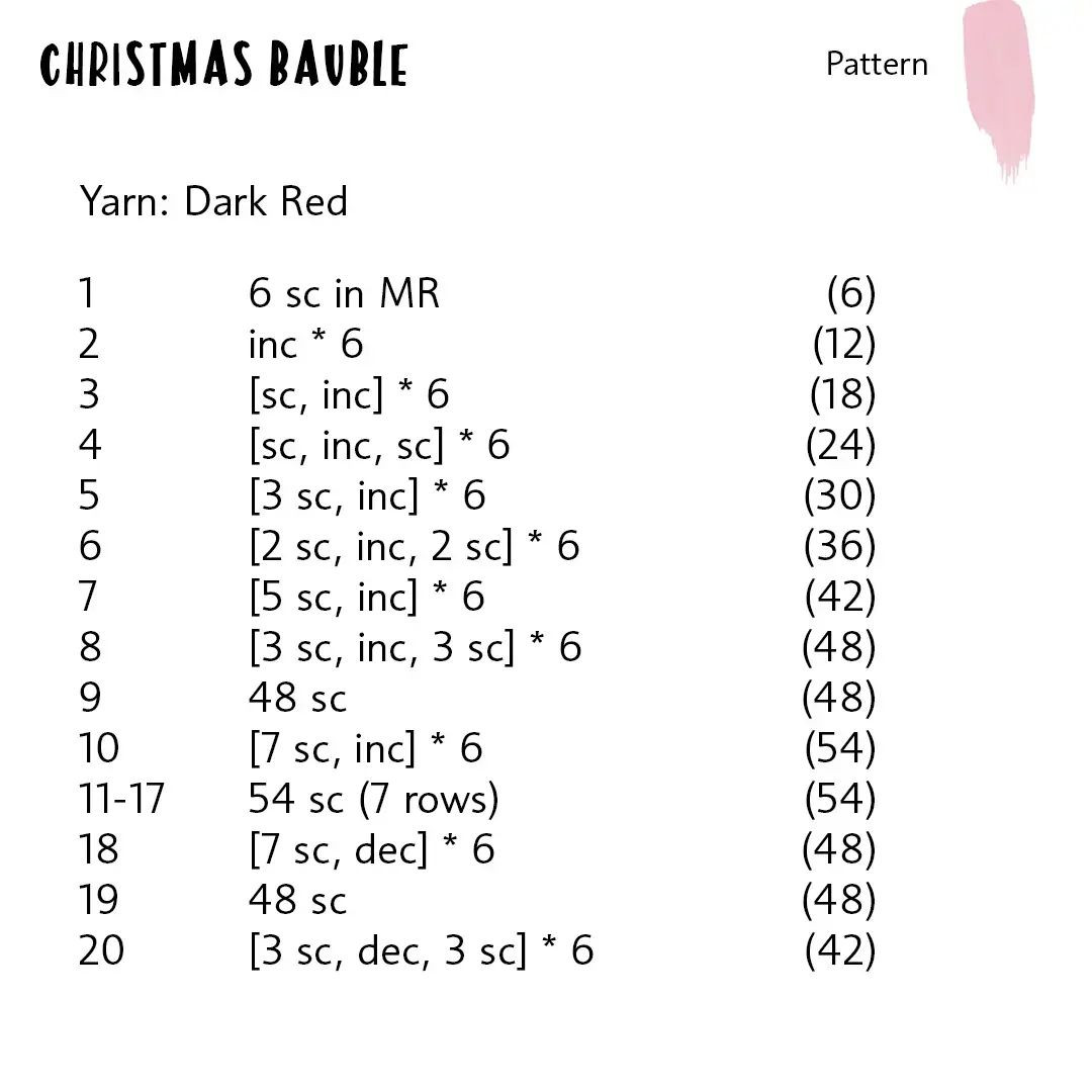 🔴 Free pattern - Christmas Bauble 🔴