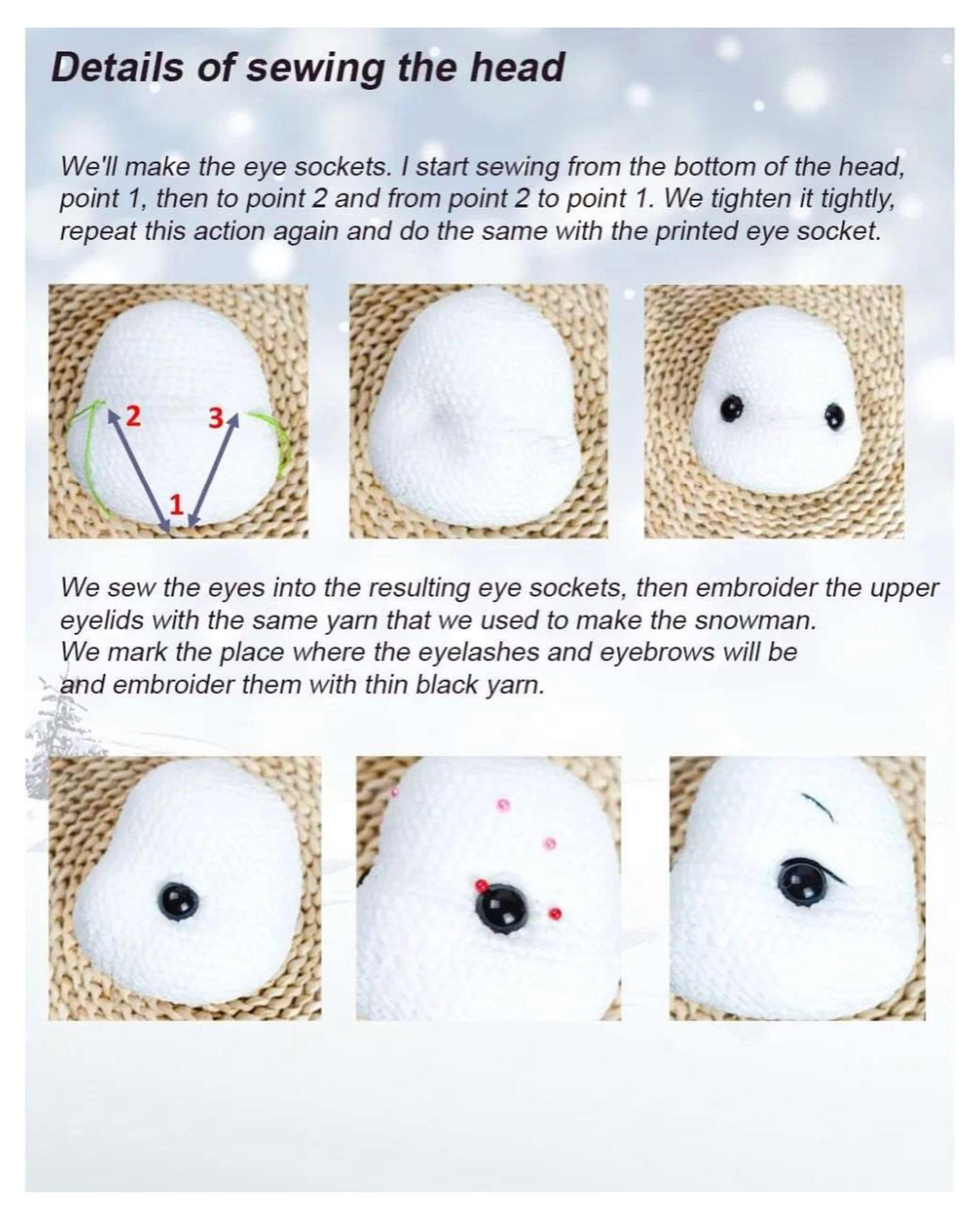 free pattern crochet snowman