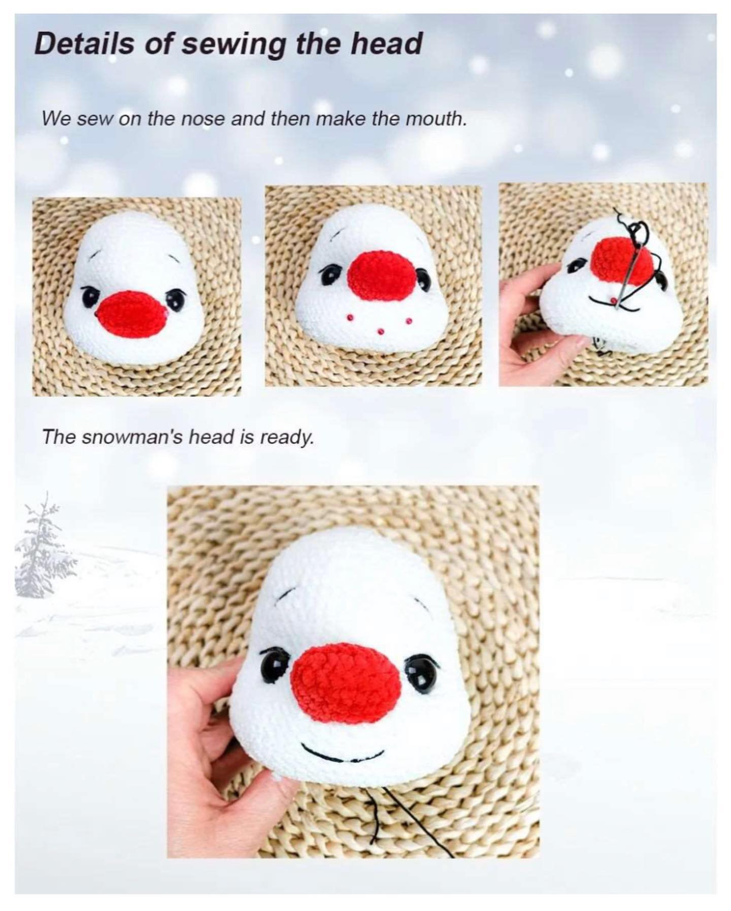 free pattern crochet snowman