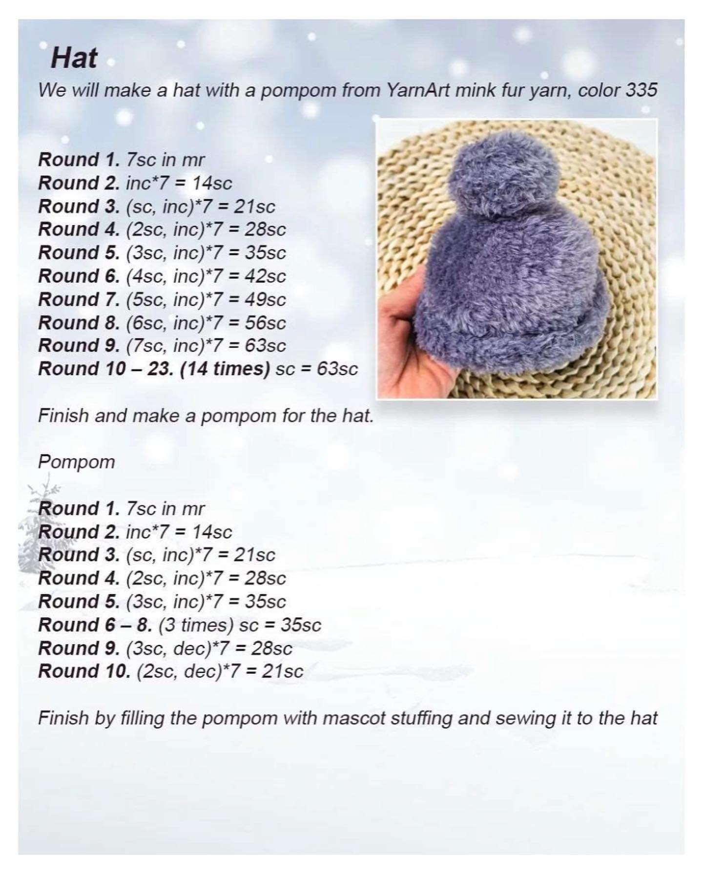 free pattern crochet snowman