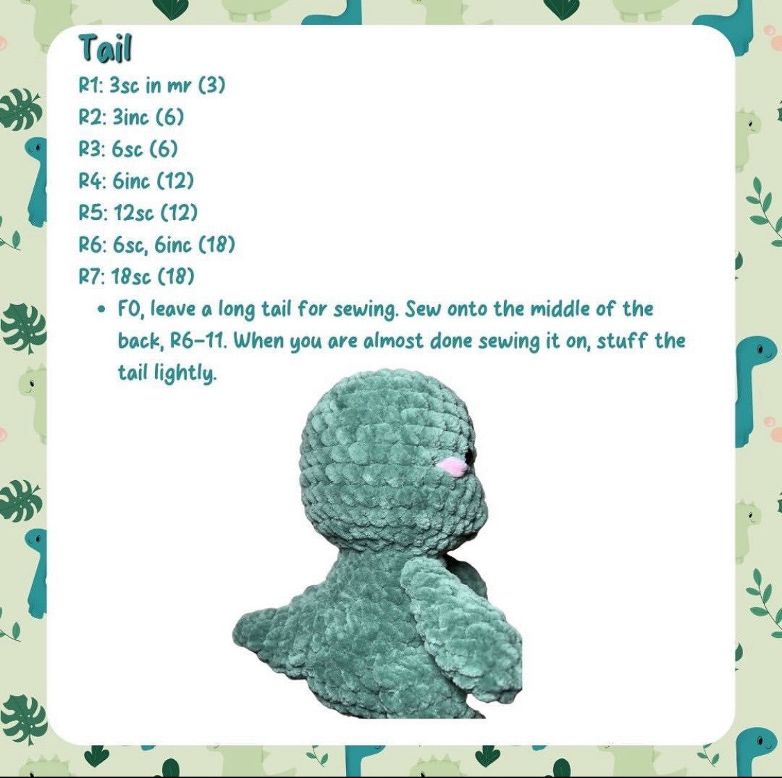 free pattern dinosaur with shorts free pattern