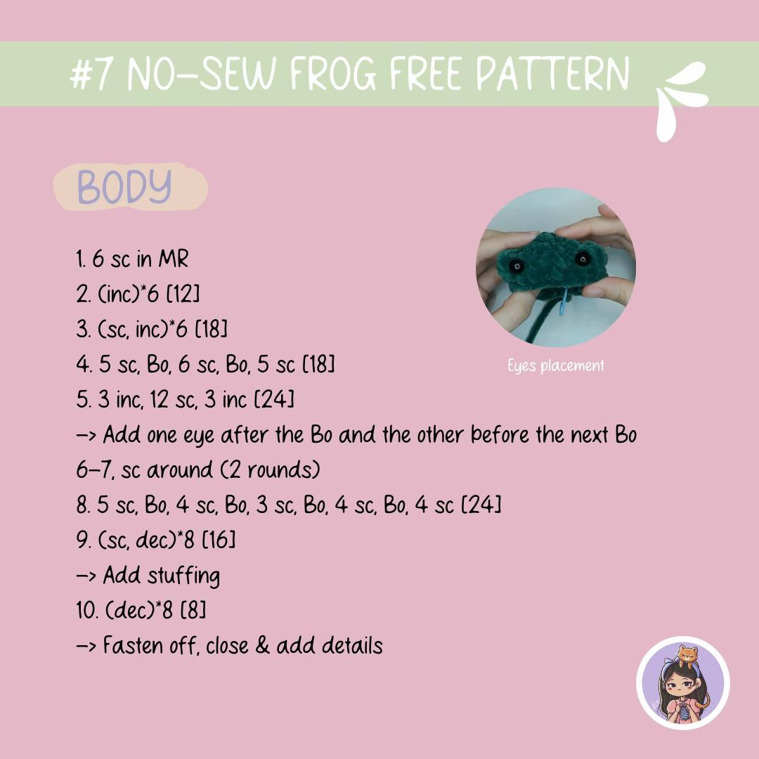 free pattern no sew frog