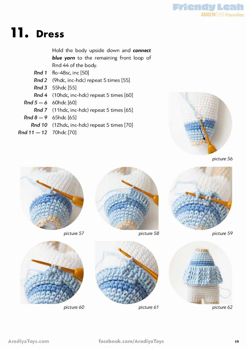 Friendy Leah Friendy Leah Aradiya Toys friendies Aradiya Toys friendies Crochet pattern , Baby girl angel doll wearing blue dress