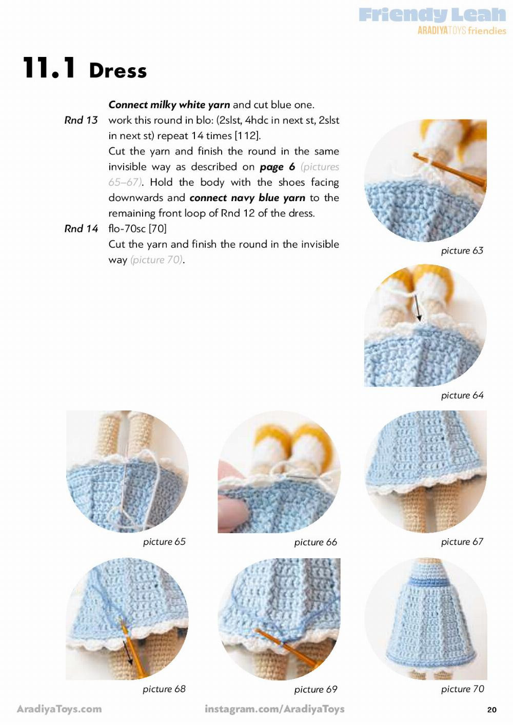 Friendy Leah Friendy Leah Aradiya Toys friendies Aradiya Toys friendies Crochet pattern , Baby girl angel doll wearing blue dress