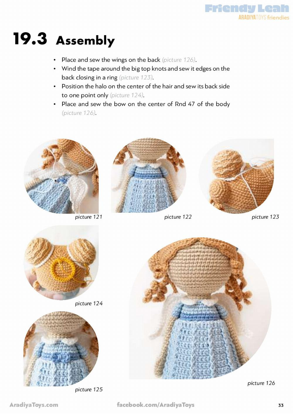 Friendy Leah Friendy Leah Aradiya Toys friendies Aradiya Toys friendies Crochet pattern , Baby girl angel doll wearing blue dress