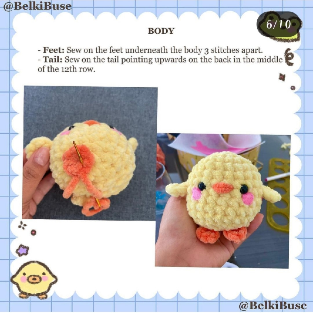 frog hat chick crochet pattern