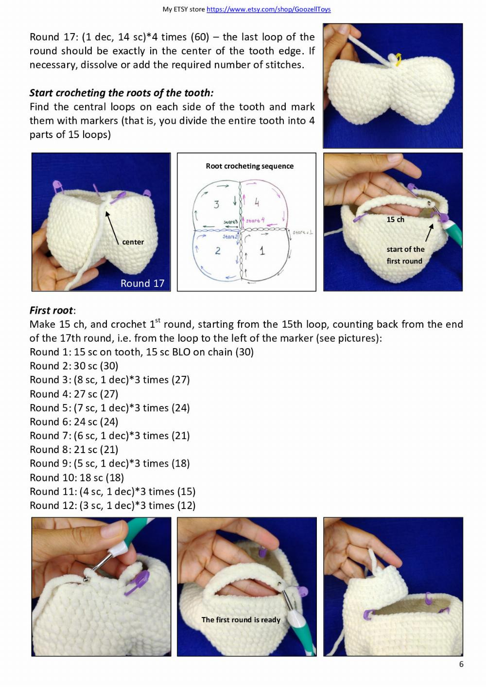 «Funny Tooth» Crochet Pattern