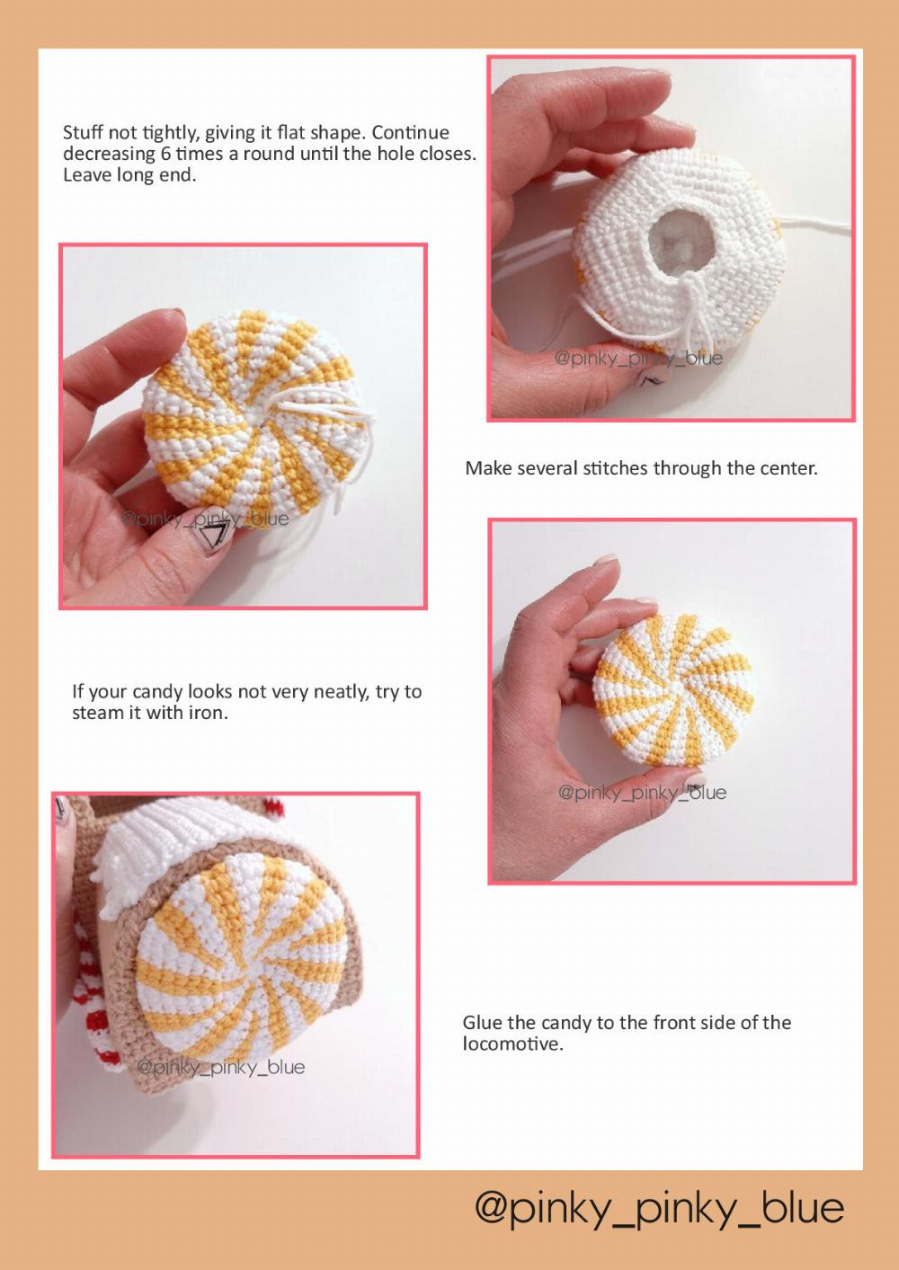 Gingerbread Train Crochet pattern