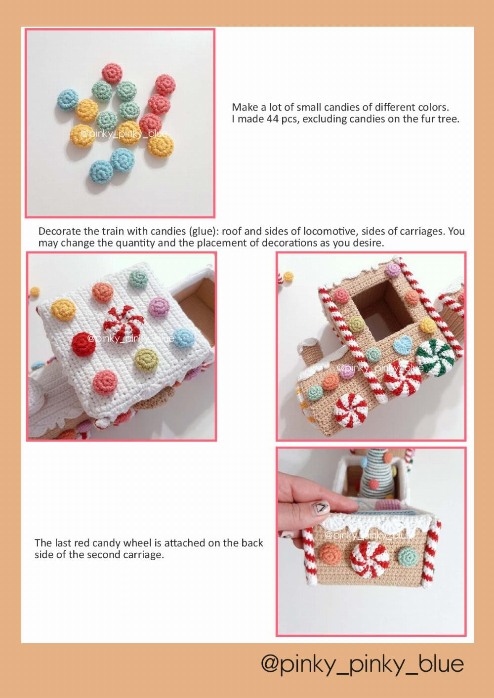 Gingerbread Train Crochet pattern