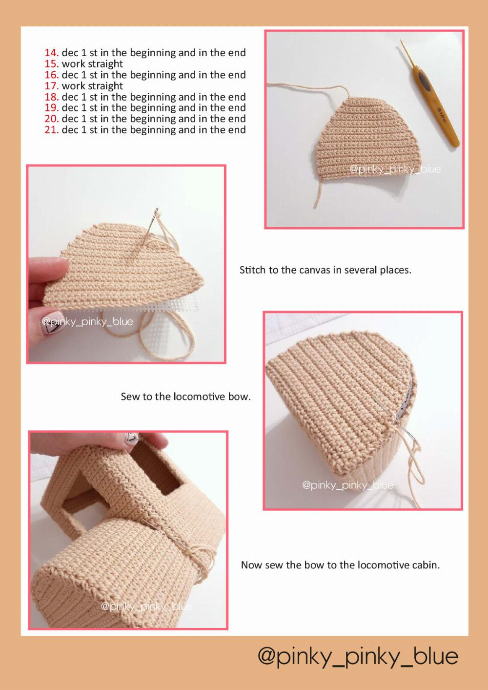 Gingerbread Train Crochet pattern