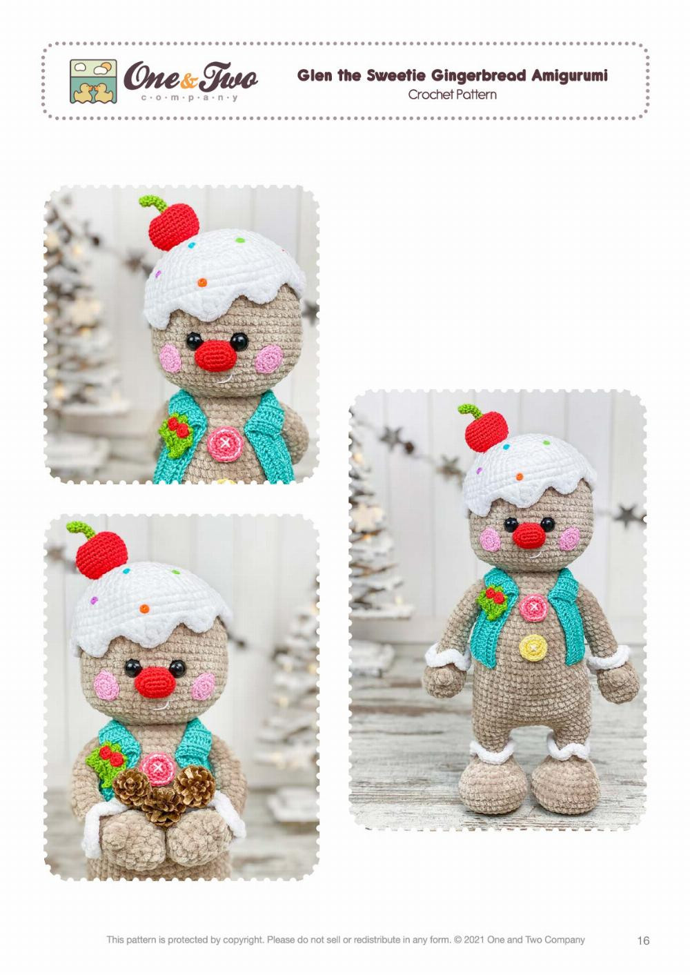 glen the sweetie gingerbread amigurumi croche pattern