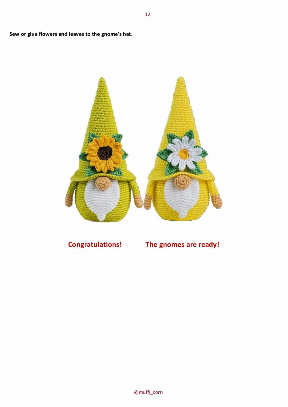 Gnomes with Sunflower and Chamomile