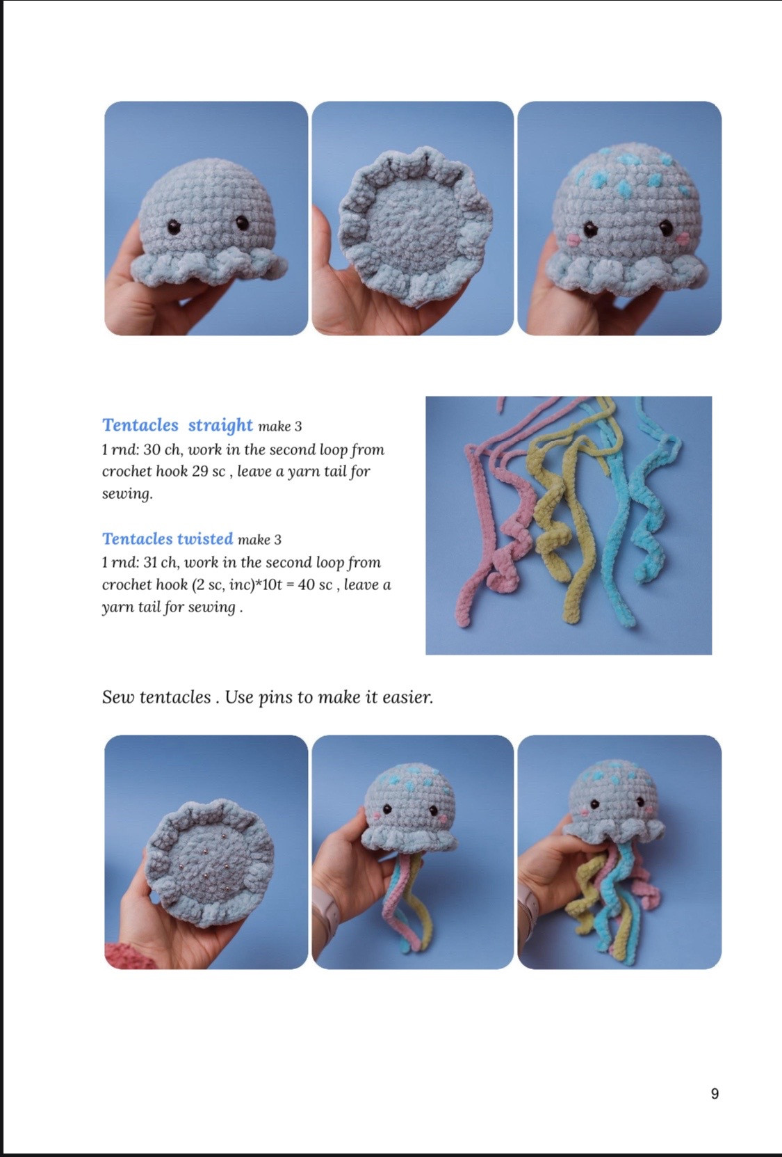 jellyfish amigurumi crochet pattern