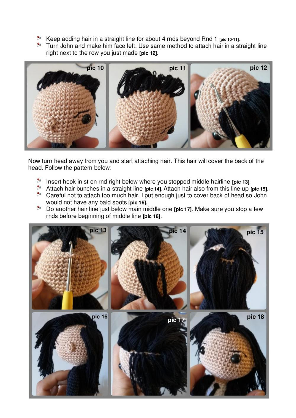 John Wick doll Amigurumi Pattern