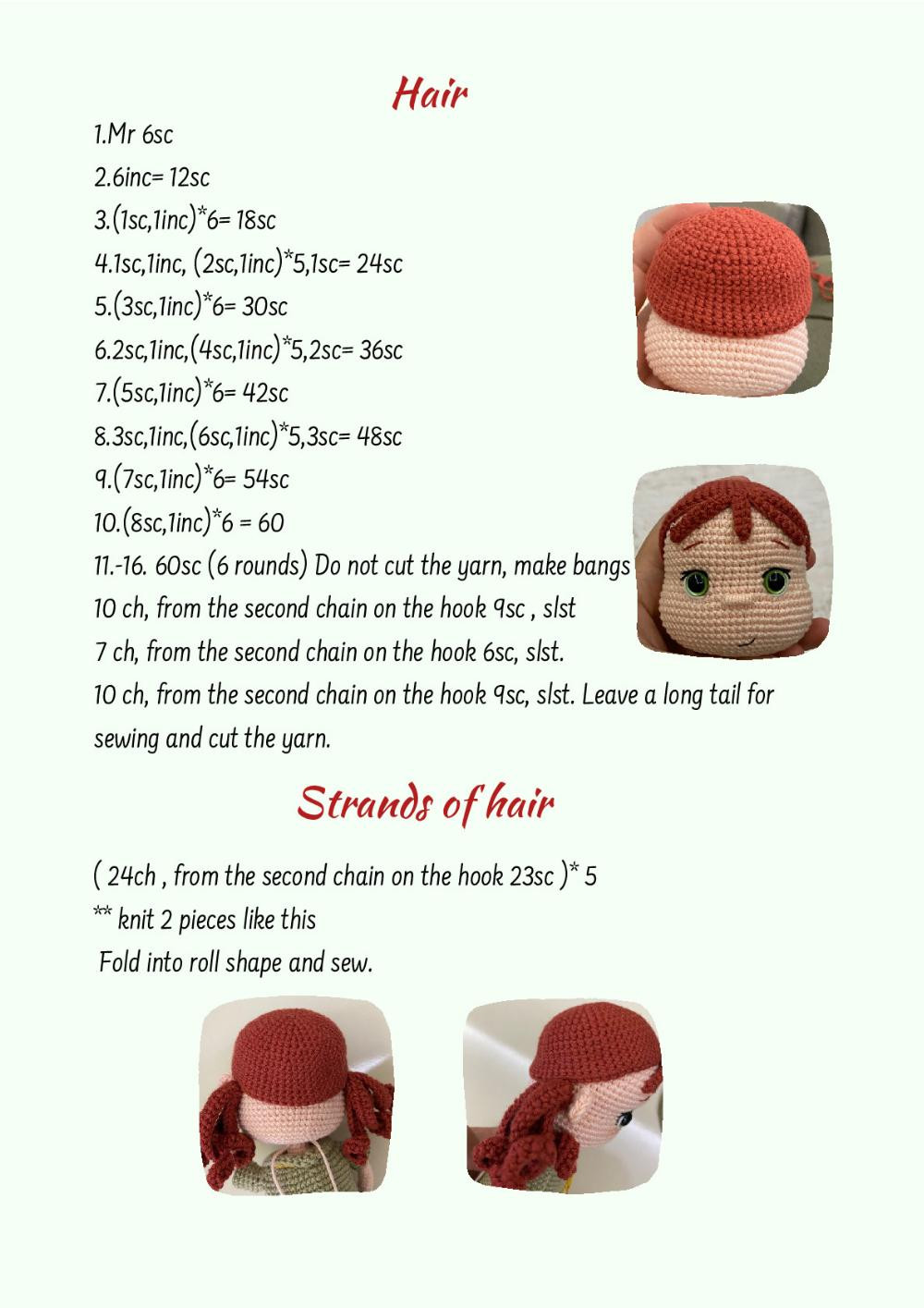 JOLİE Feyza Nur, Crochet pattern for baby girl picnic dolls