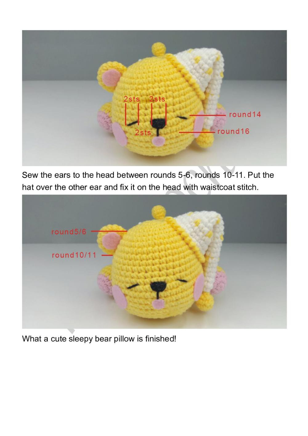 KaiaCrochet Sleepy Bear-Cloud Crochet Pattern