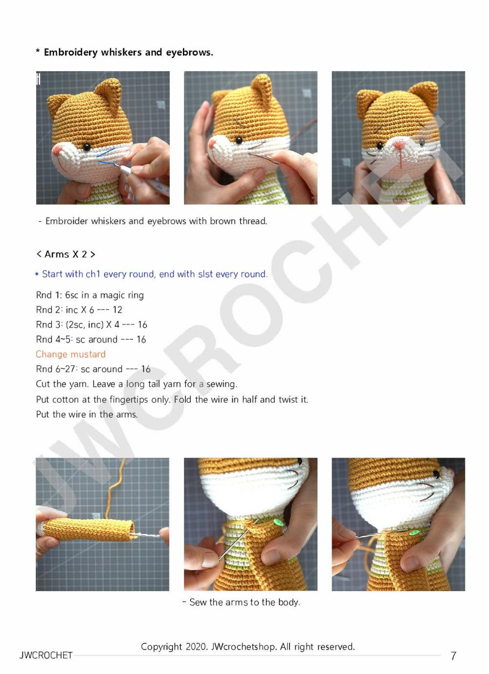 knitting cat crochet pattern