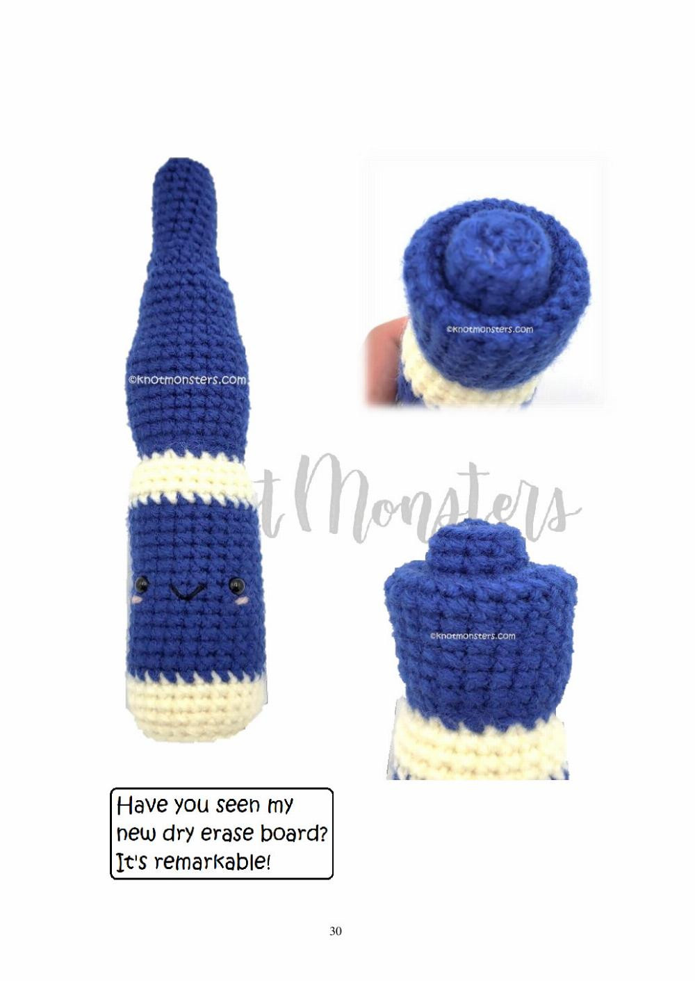 knot monsters school edition 20 amigur7umi crochet pattern