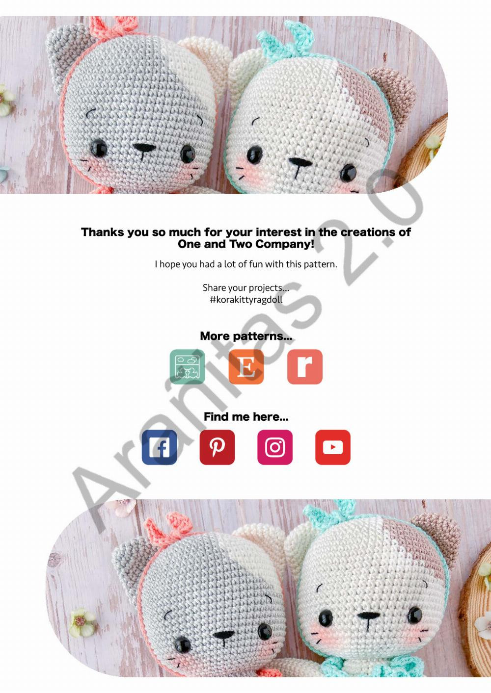 kora the kitty amigurumi rag doll series crochet pattern