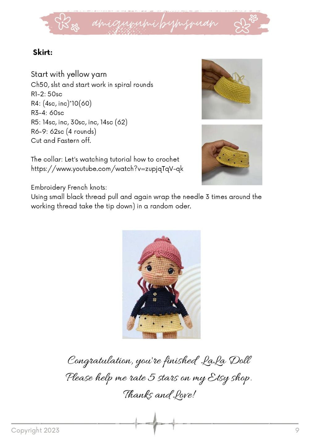 LALA doll crochet pattern