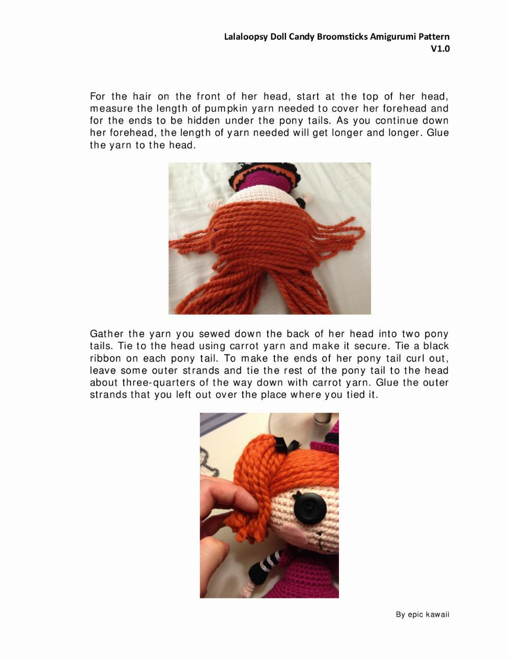 LALALOOPSY DOLL Candy Broomsticks AMIGURUMI PATTERN