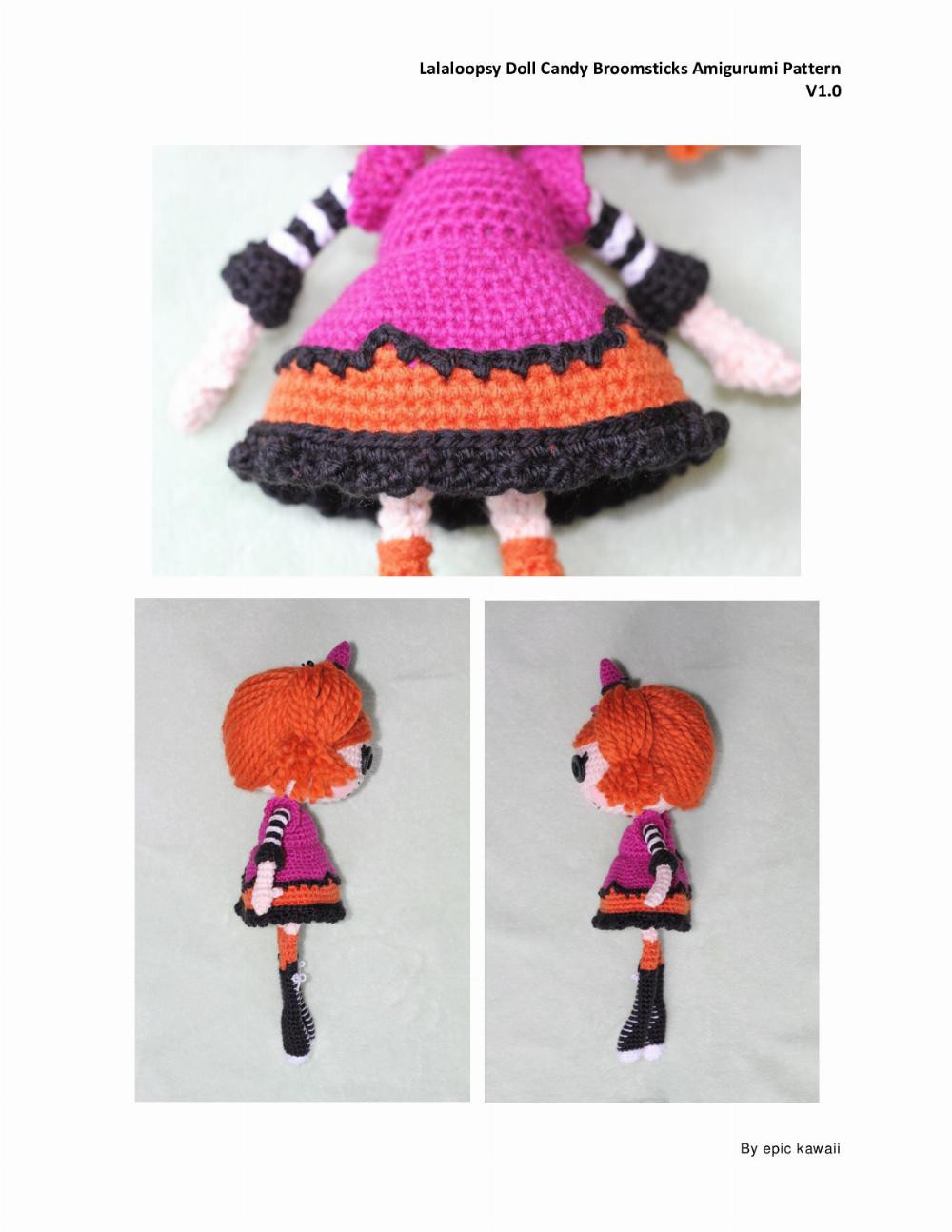 LALALOOPSY DOLL Candy Broomsticks AMIGURUMI PATTERN