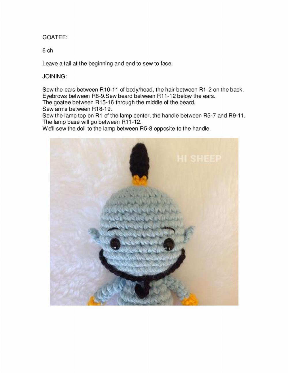 LAMP GENIE crochet PATTERN