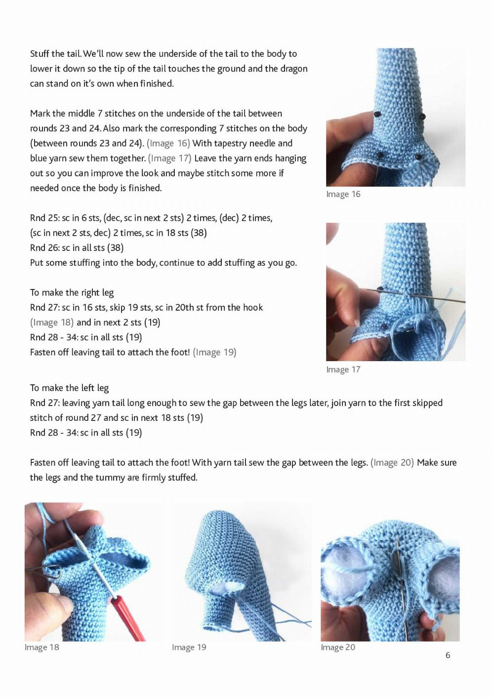 LEDA THE DRAGON crochet pattern