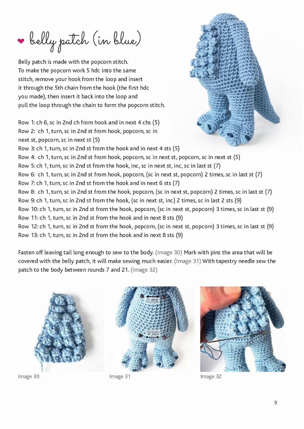 LEDA THE DRAGON crochet pattern