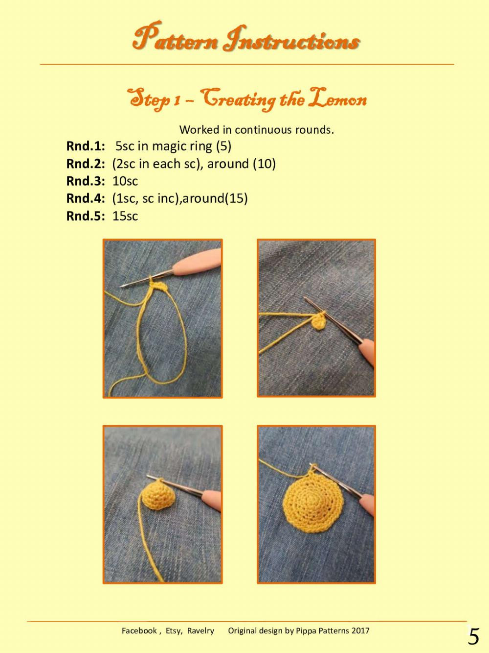 Lemon Tree Patterns and Instructions