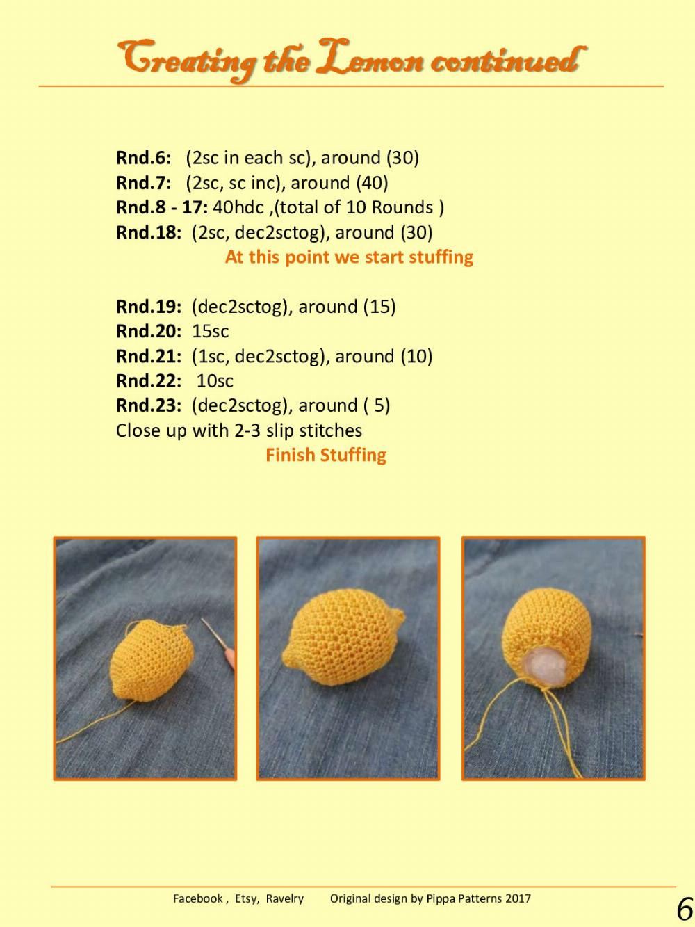 Lemon Tree Patterns and Instructions