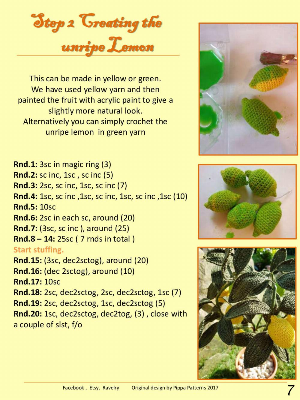 Lemon Tree Patterns and Instructions