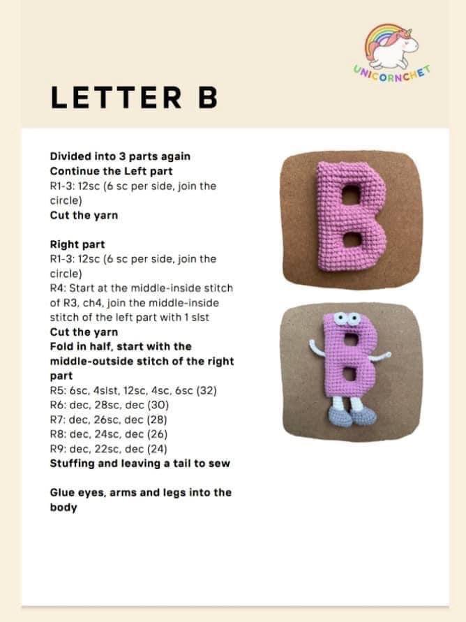 Letter C, Letter A, Letter B