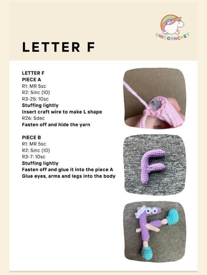 letter D, letter E, letter F, letter G