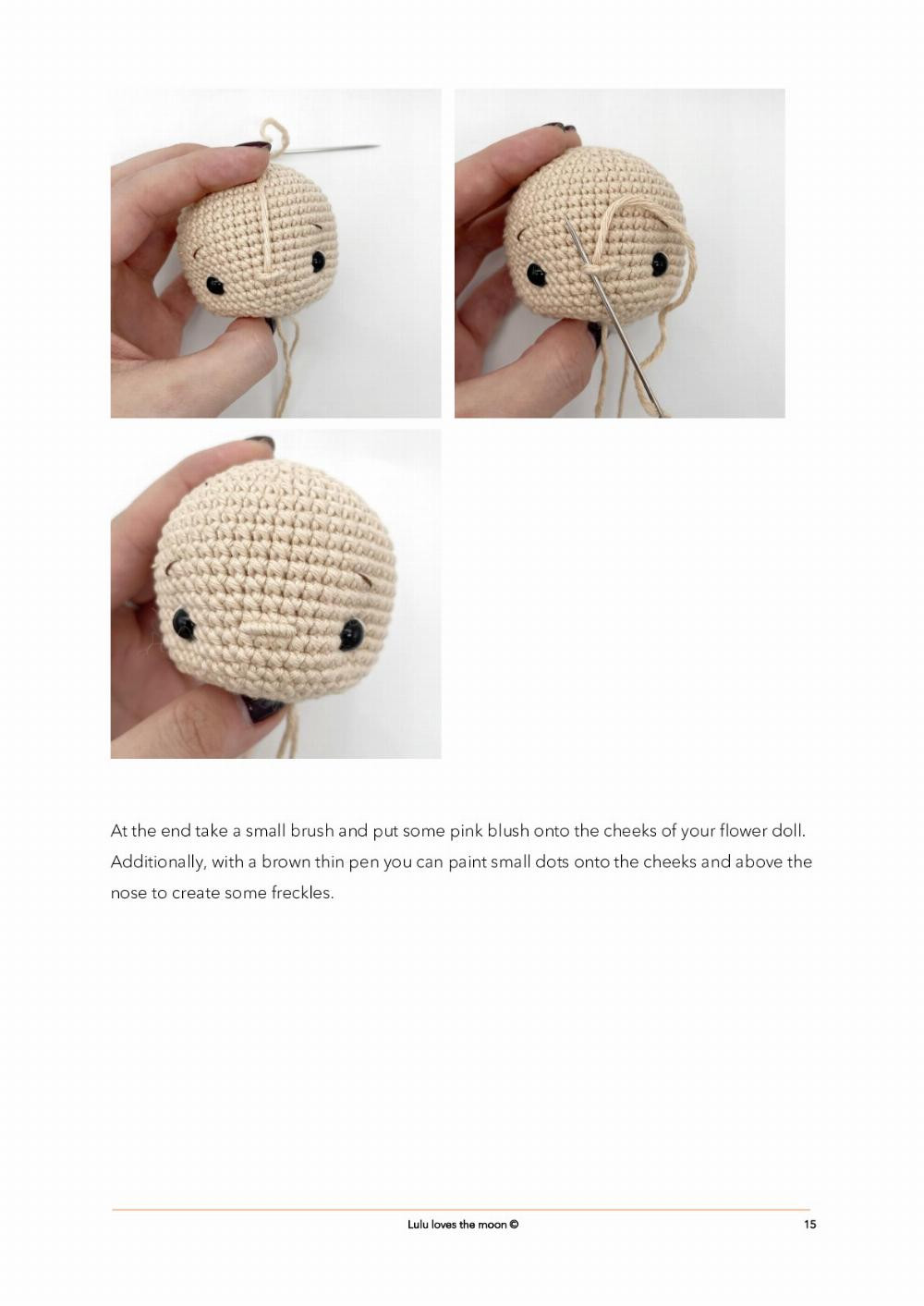 LILAH, the talking Flower doll – a crochet PATTERN