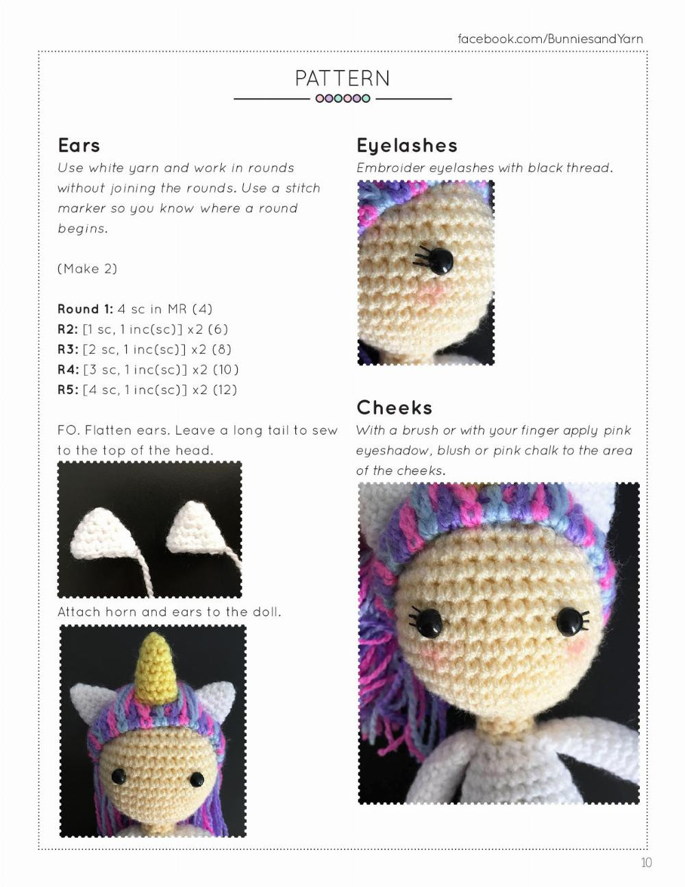 Linda the Unicorn Doll Crochet Pattern