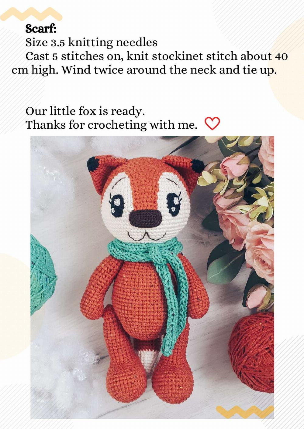 LITTLE FOX English crochet pattern