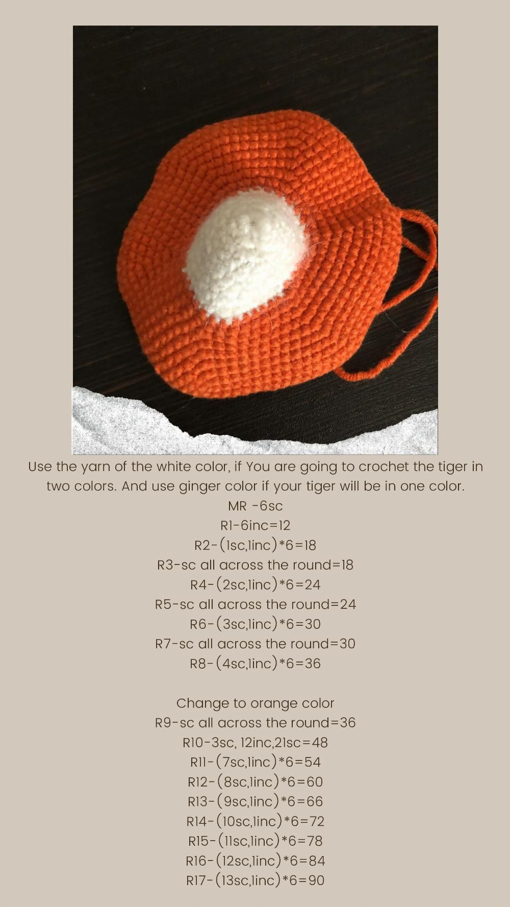 LITTLE TIGER CROCHET PATTERN pdf format